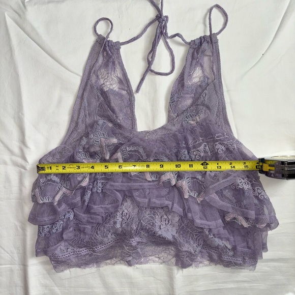 Free People In The Clouds Lace Ruffles Tiered Tank - Picture 10 of 11